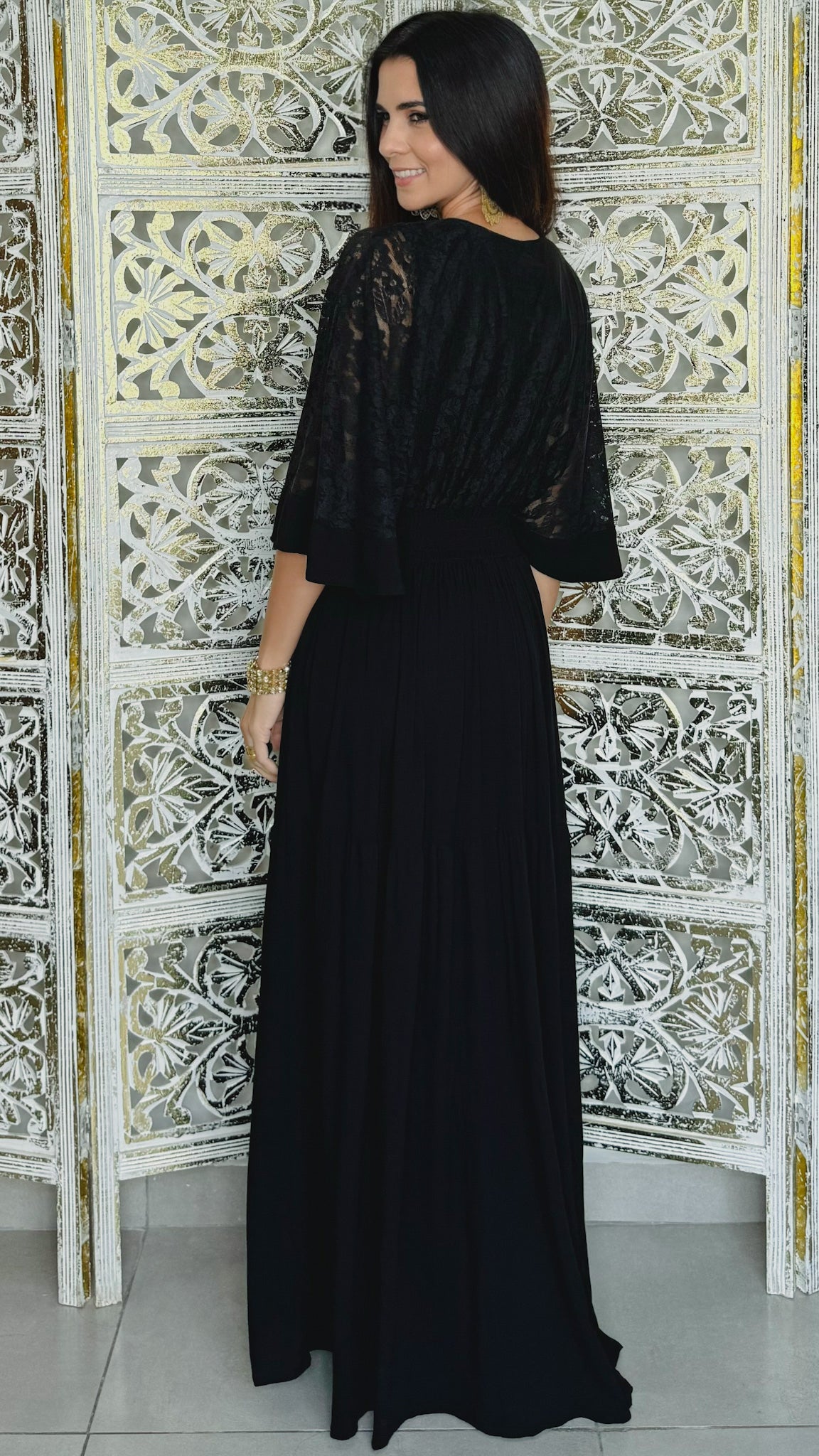 Astraea Maxi Dress- Black