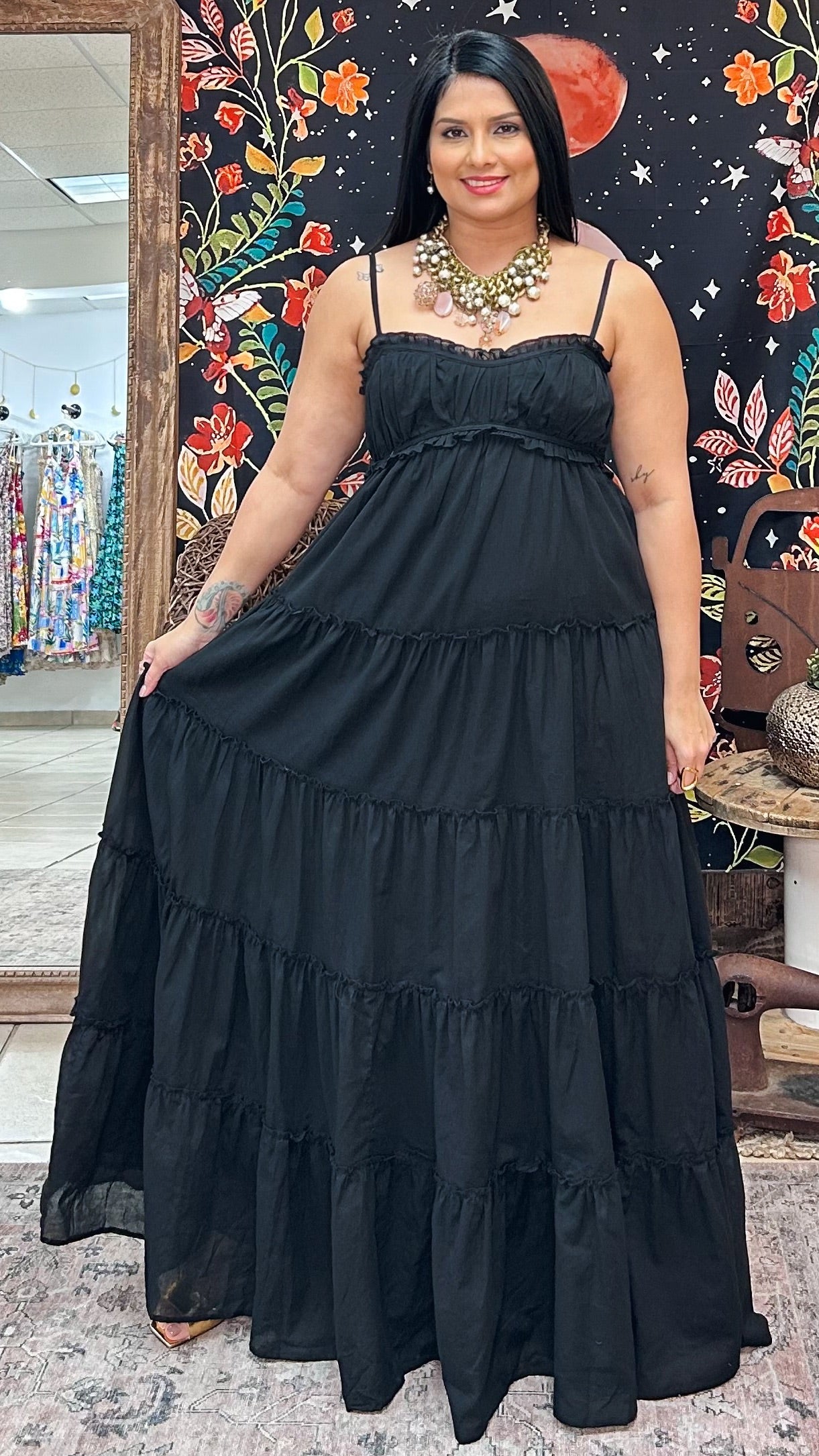 Iris Maxi Dress- Black