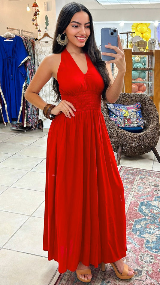 Adeline Dress- Red