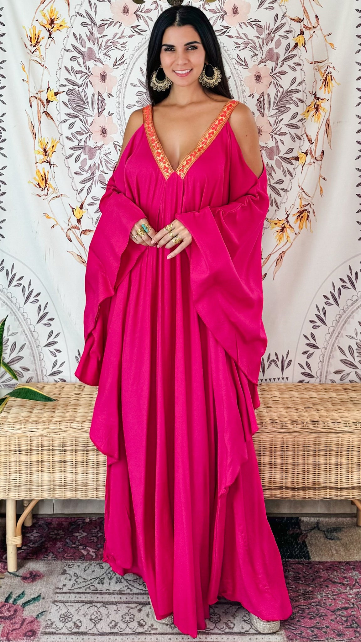 Venus Maxi Dress- Fucsia