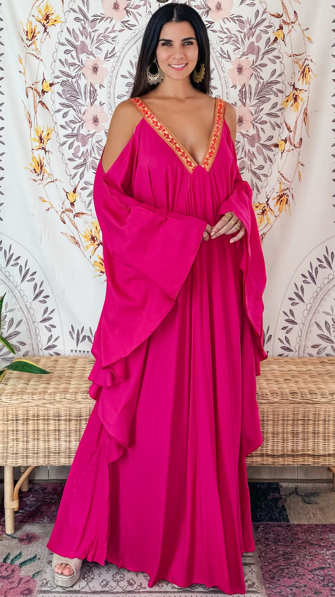 Venus Maxi Dress- Fucsia