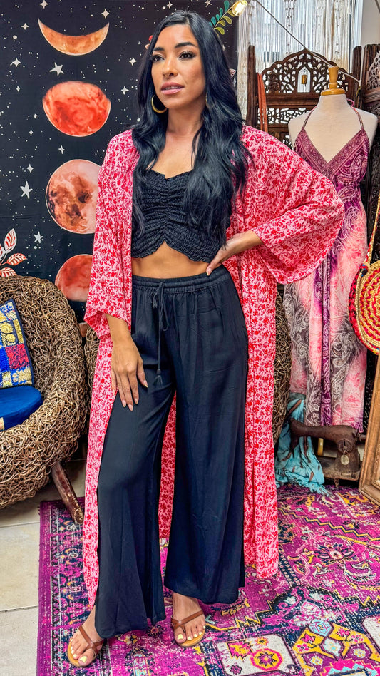 Boho Long Kimono