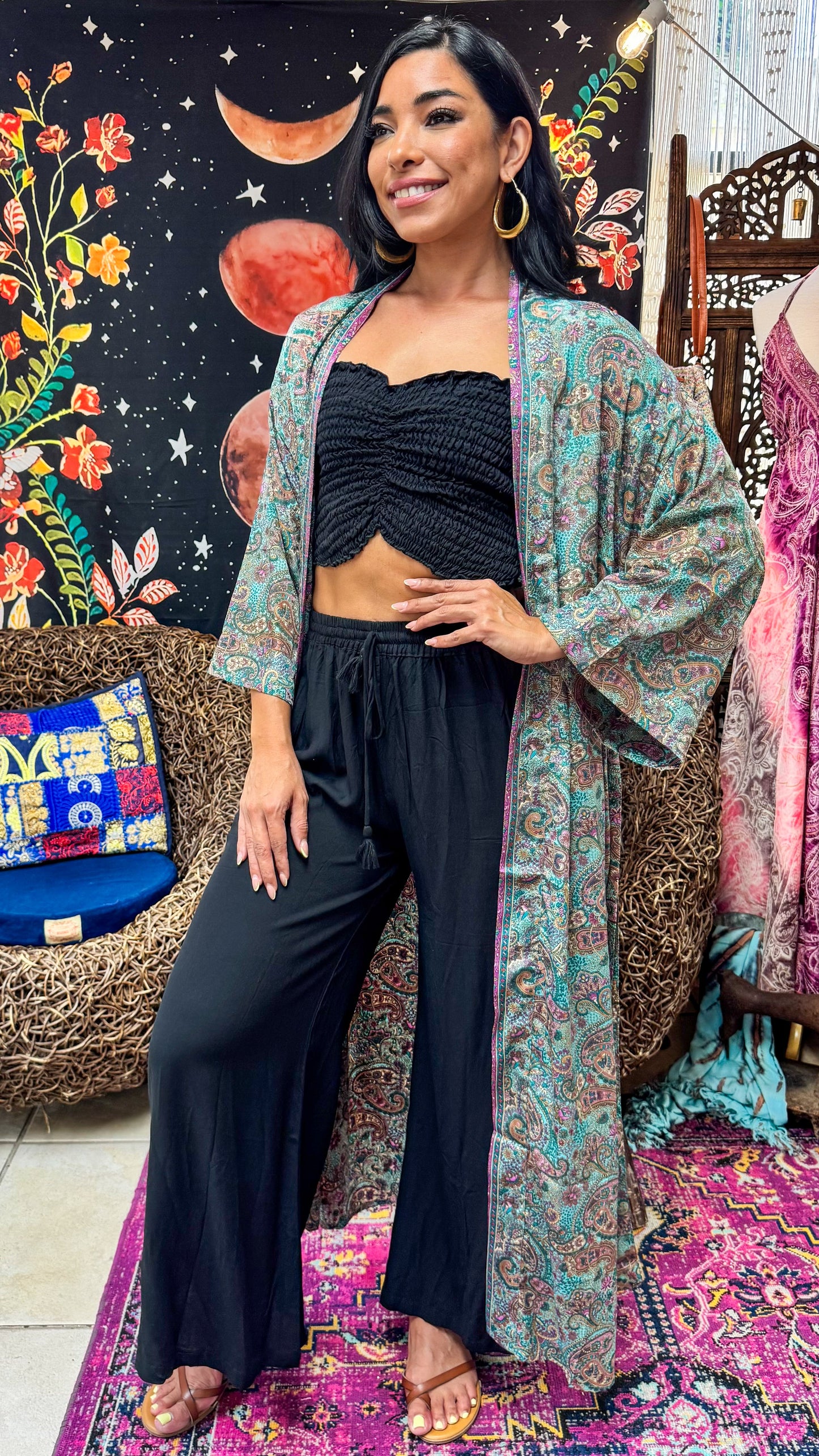 Boho Long Kimono