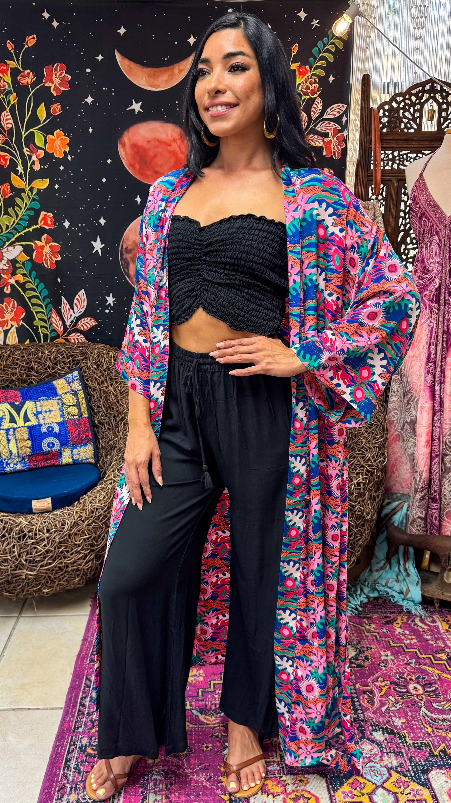 Boho Long Kimono
