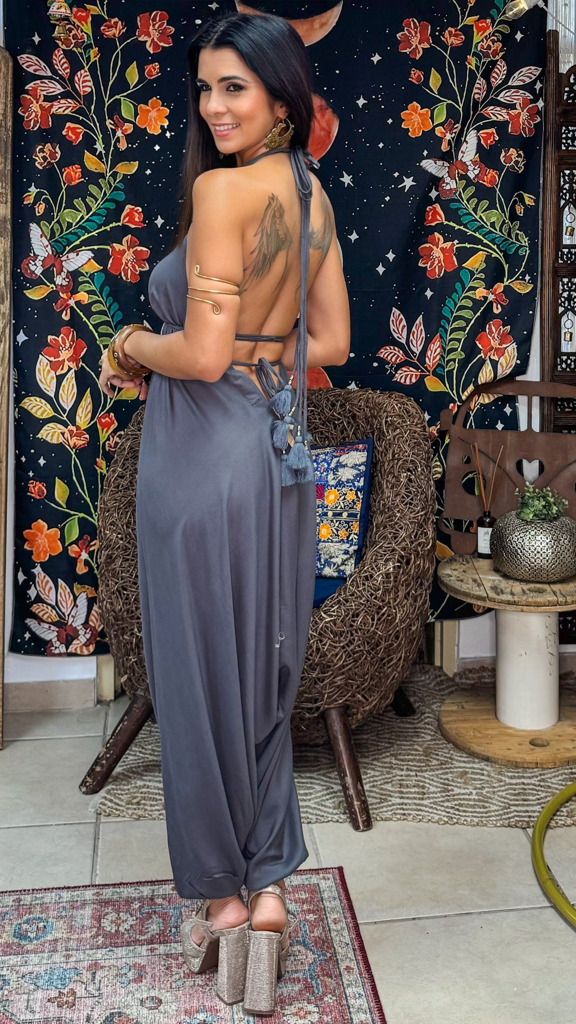 Magic Harem Jumpsuit-Gray