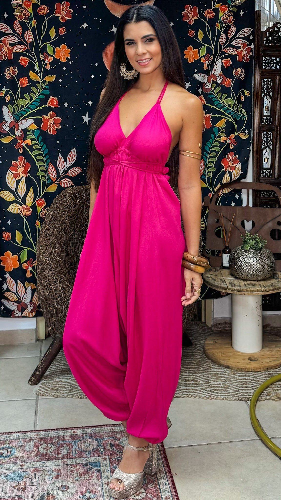 Magic Harem Jumpsuit-Fushia