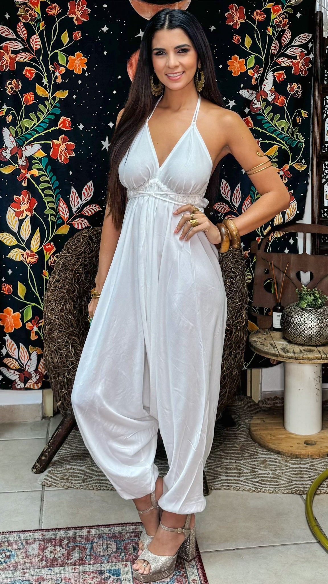 Magic Harem Jumpsuit-White