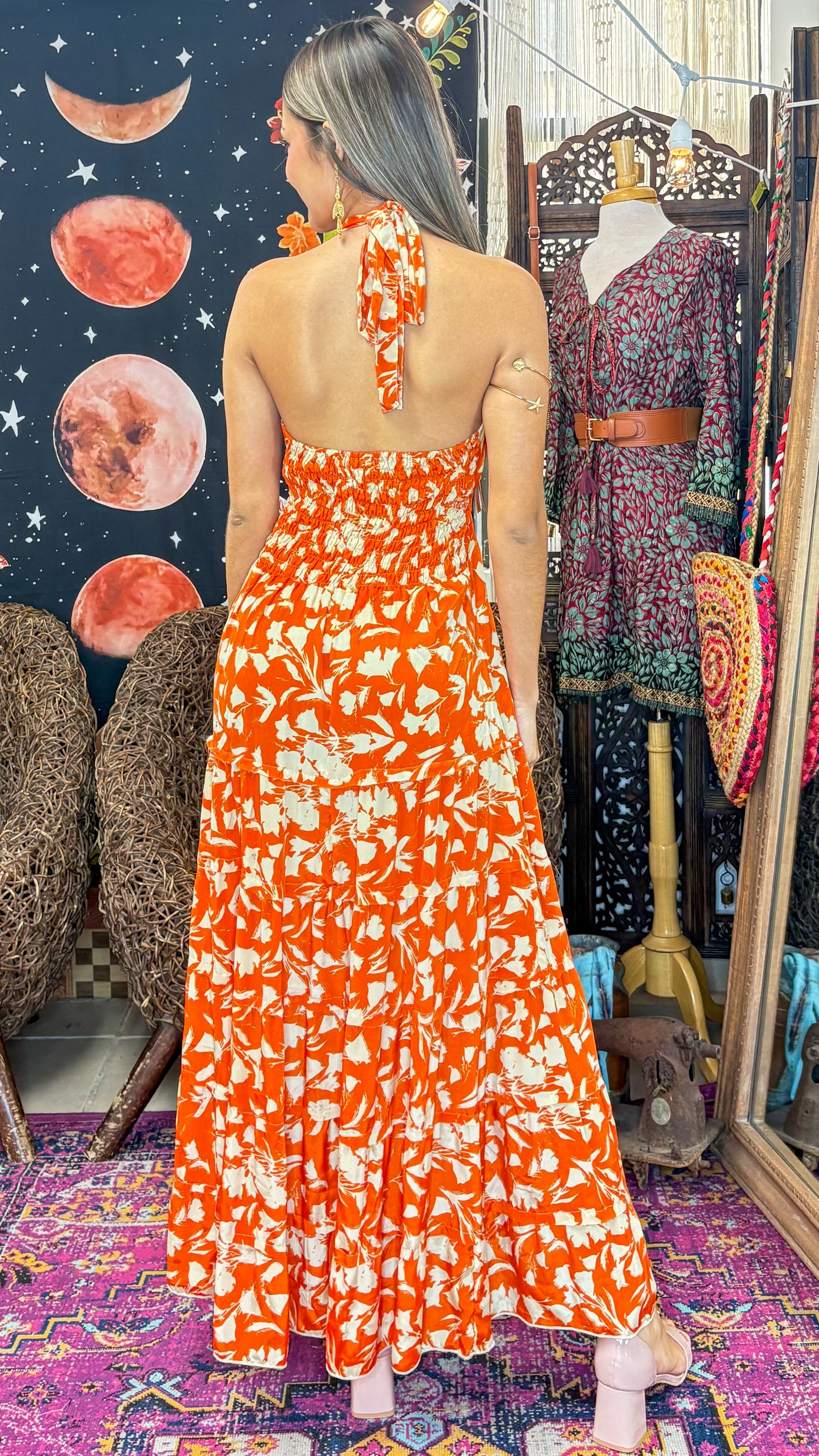 Adela Maxi Dress-Orange
