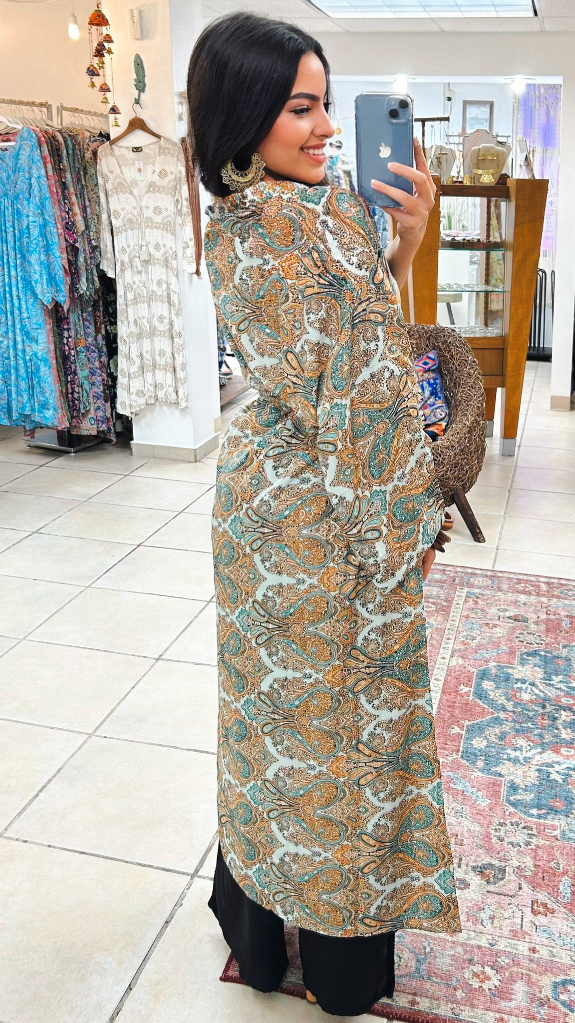 Boho Long Kimono