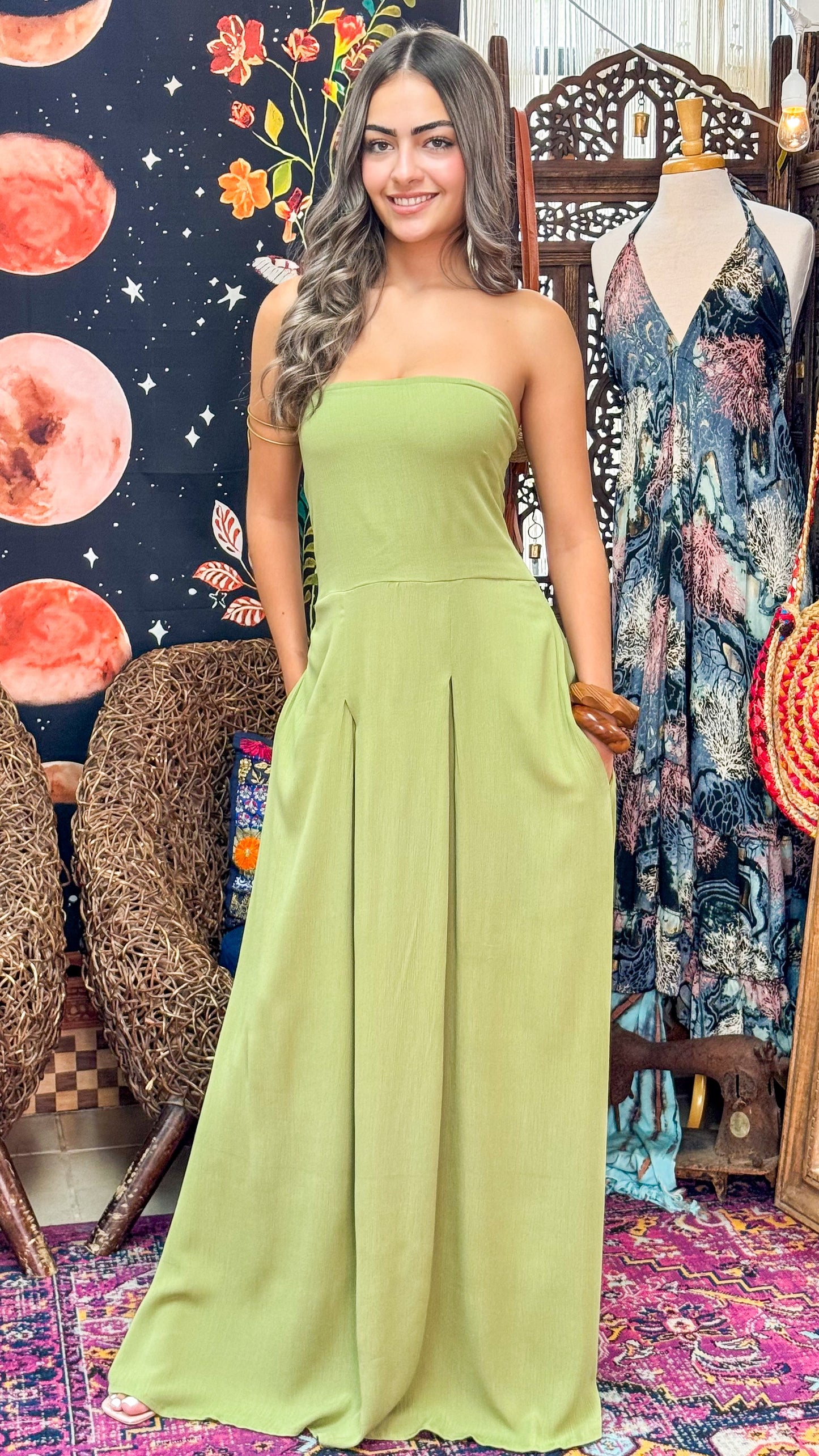 Caelum Dress-Green