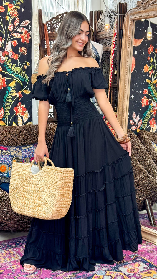 Anna Maxi Dress- Black