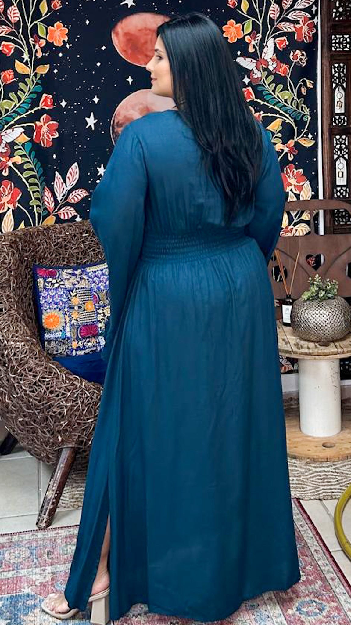 Nan Maxi Dress-Teal