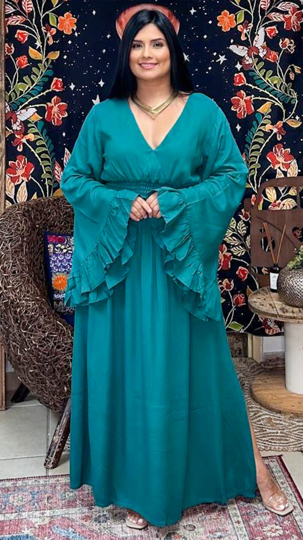 Nan Maxi Dress-Esmerald