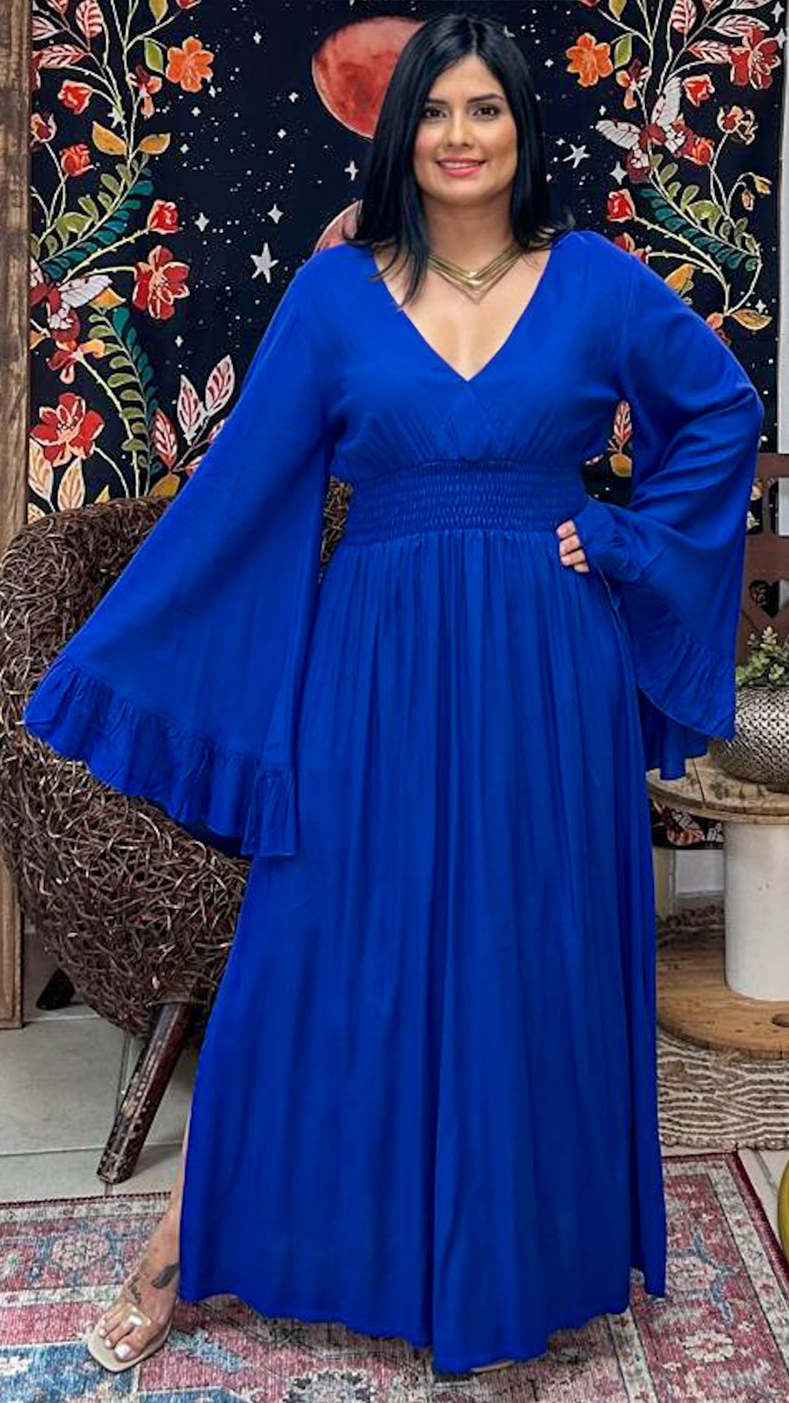 Nan Maxi Dress-Royal Blue