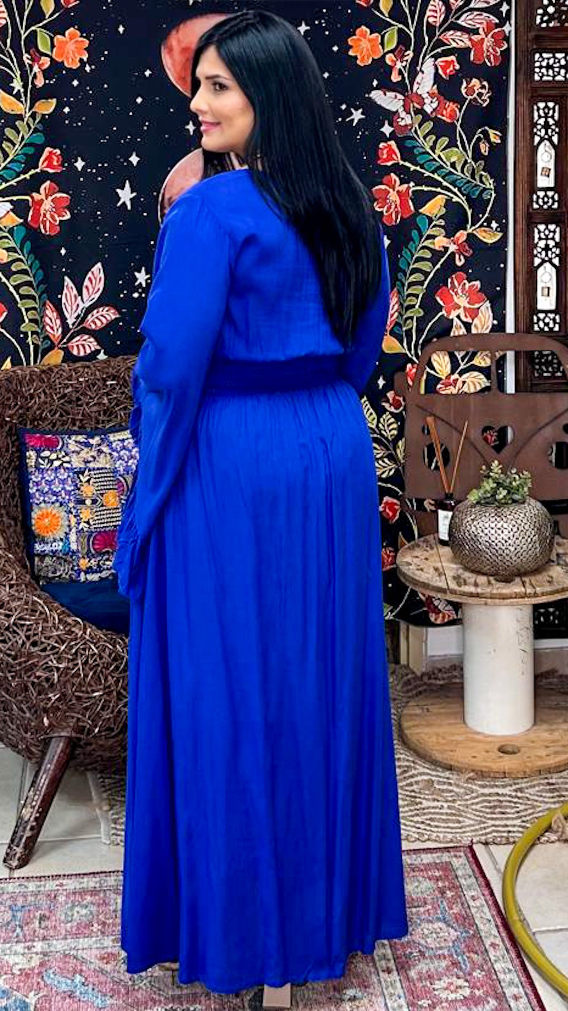 Nan Maxi Dress-Royal Blue