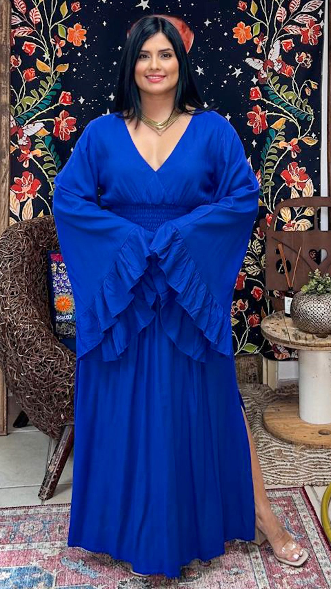 Nan Maxi Dress-Royal Blue