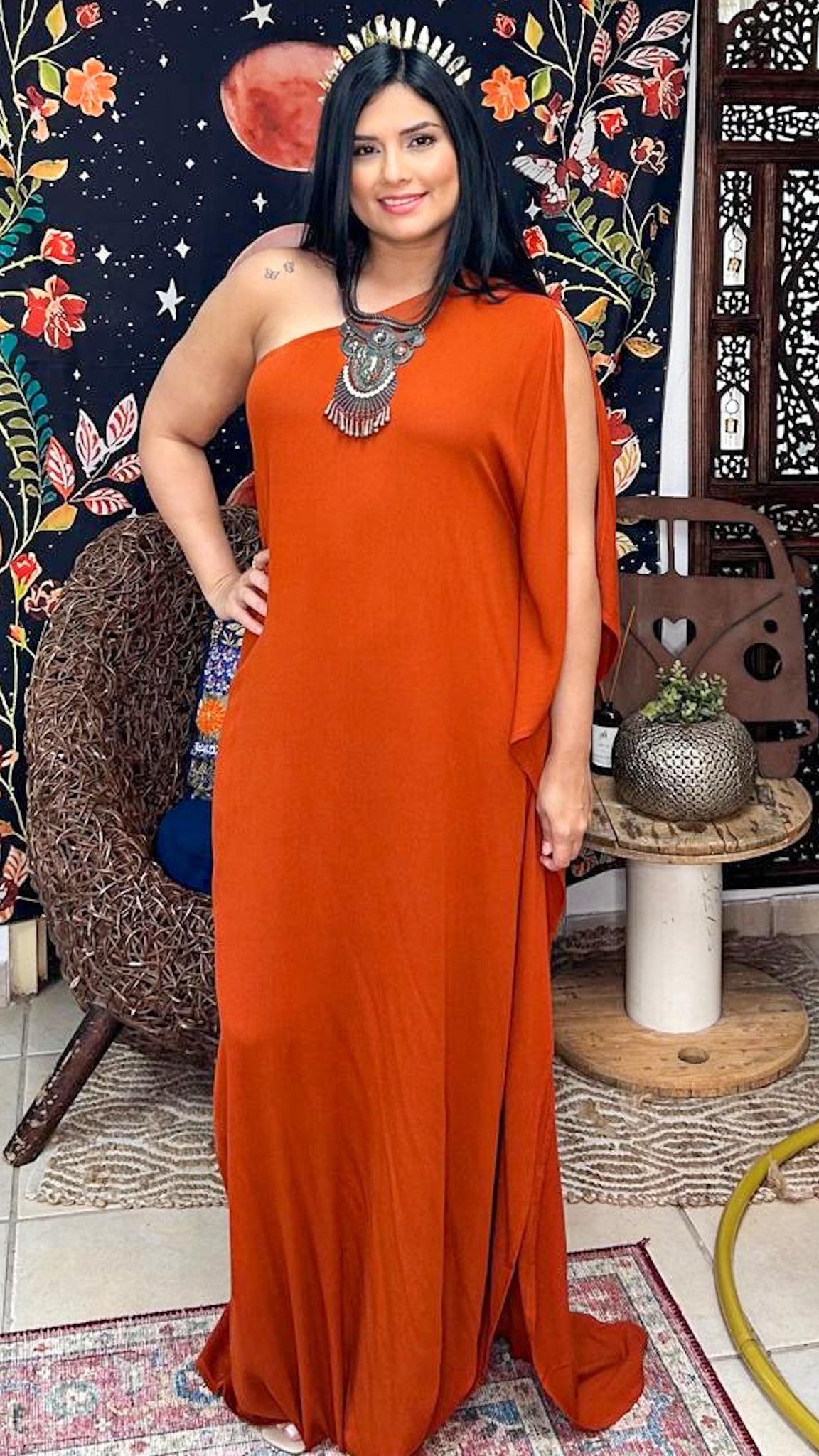 Erika Maxi Dress-Terracota