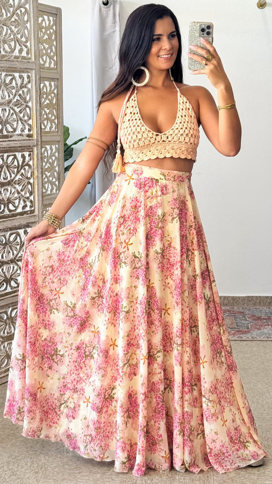Silaya Skirt- Pink