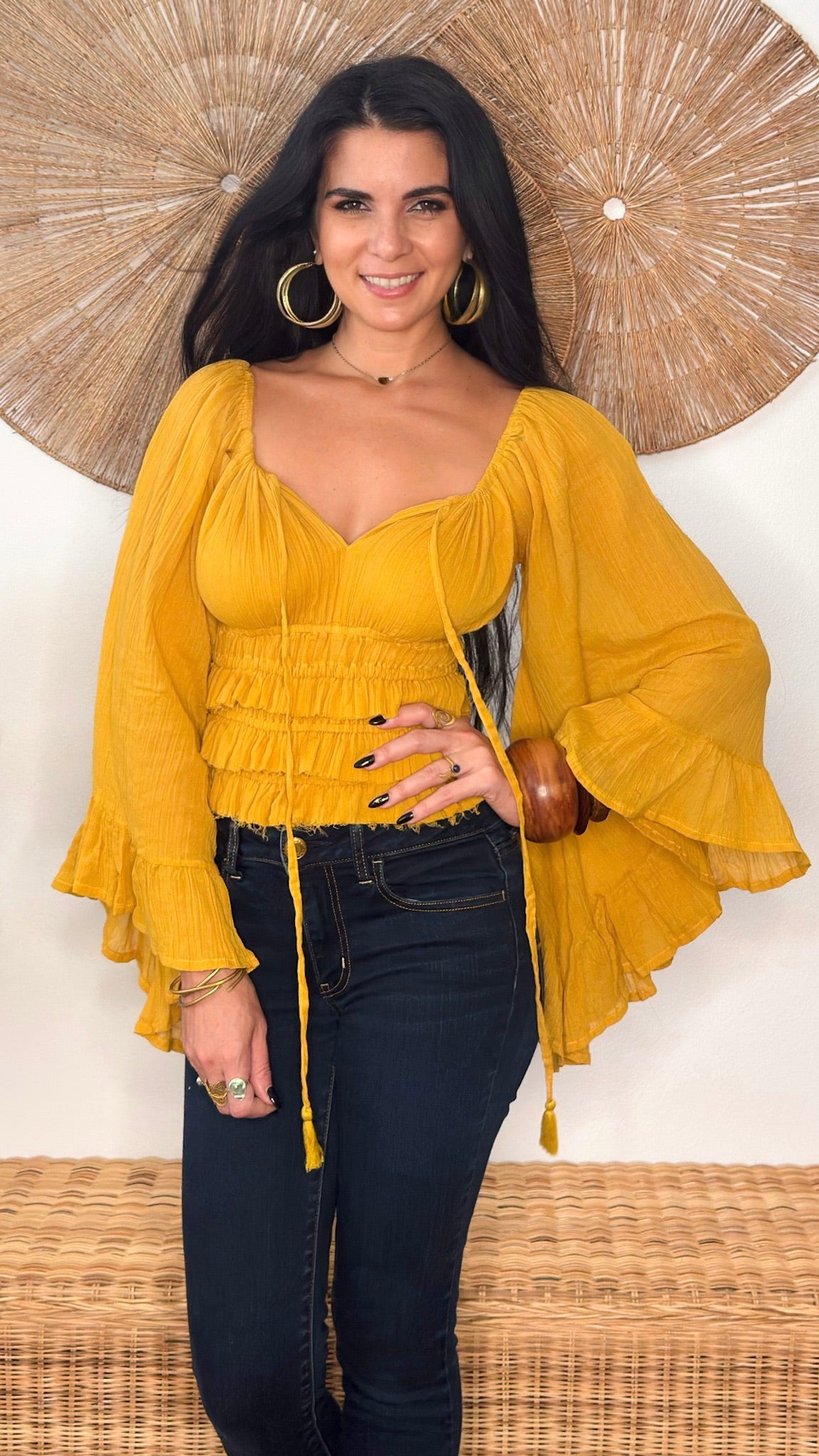 Canela Top- Mustard