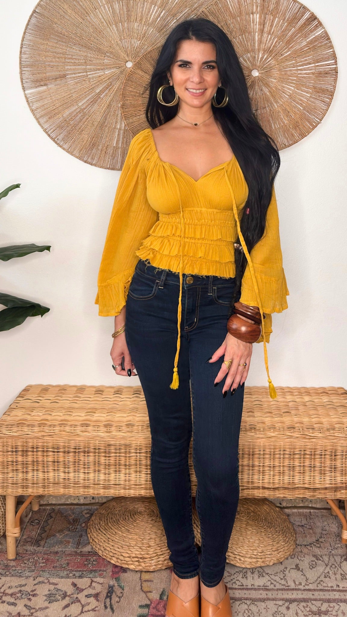 Canela Top- Mustard