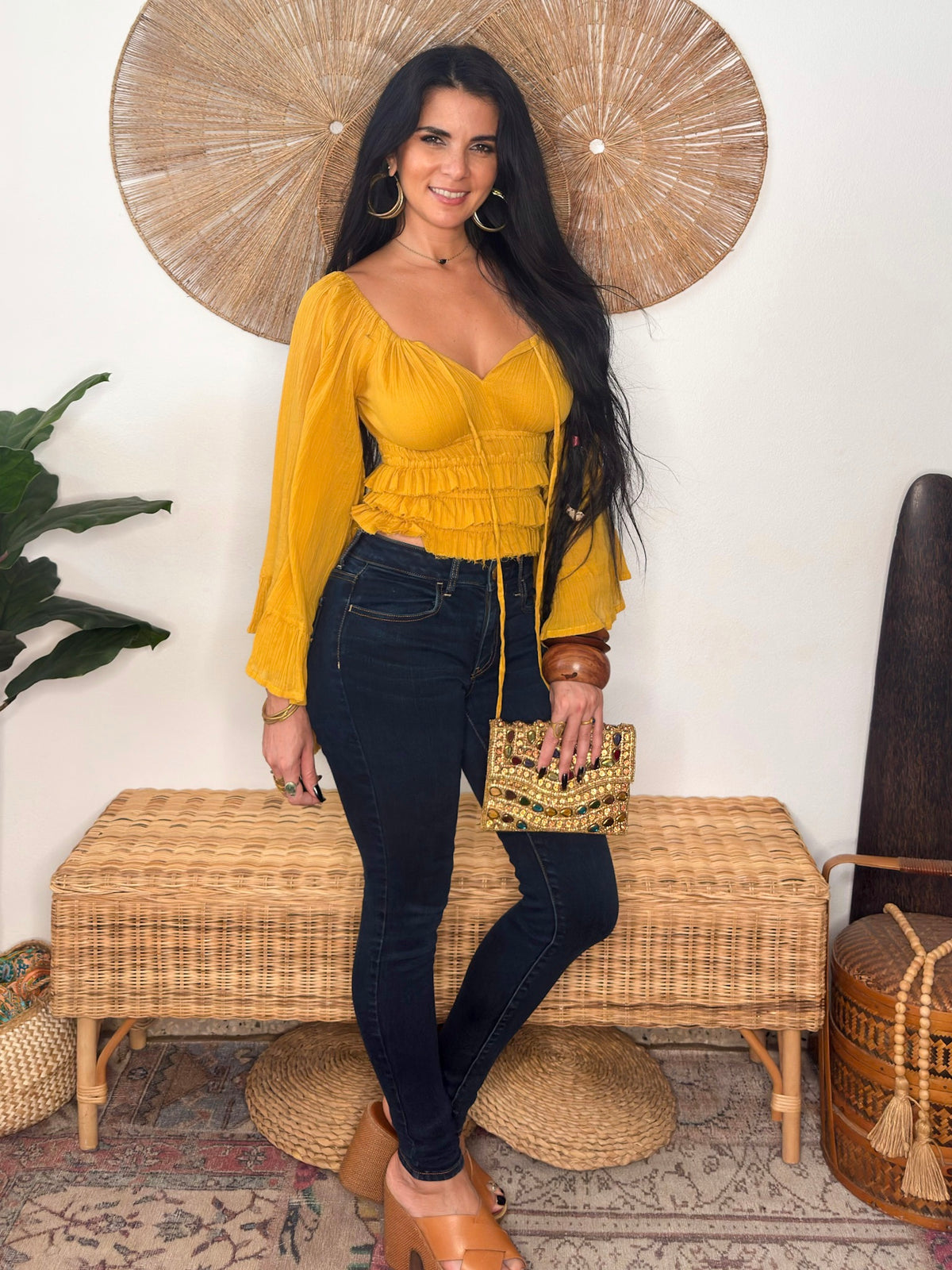 Canela Top- Mustard