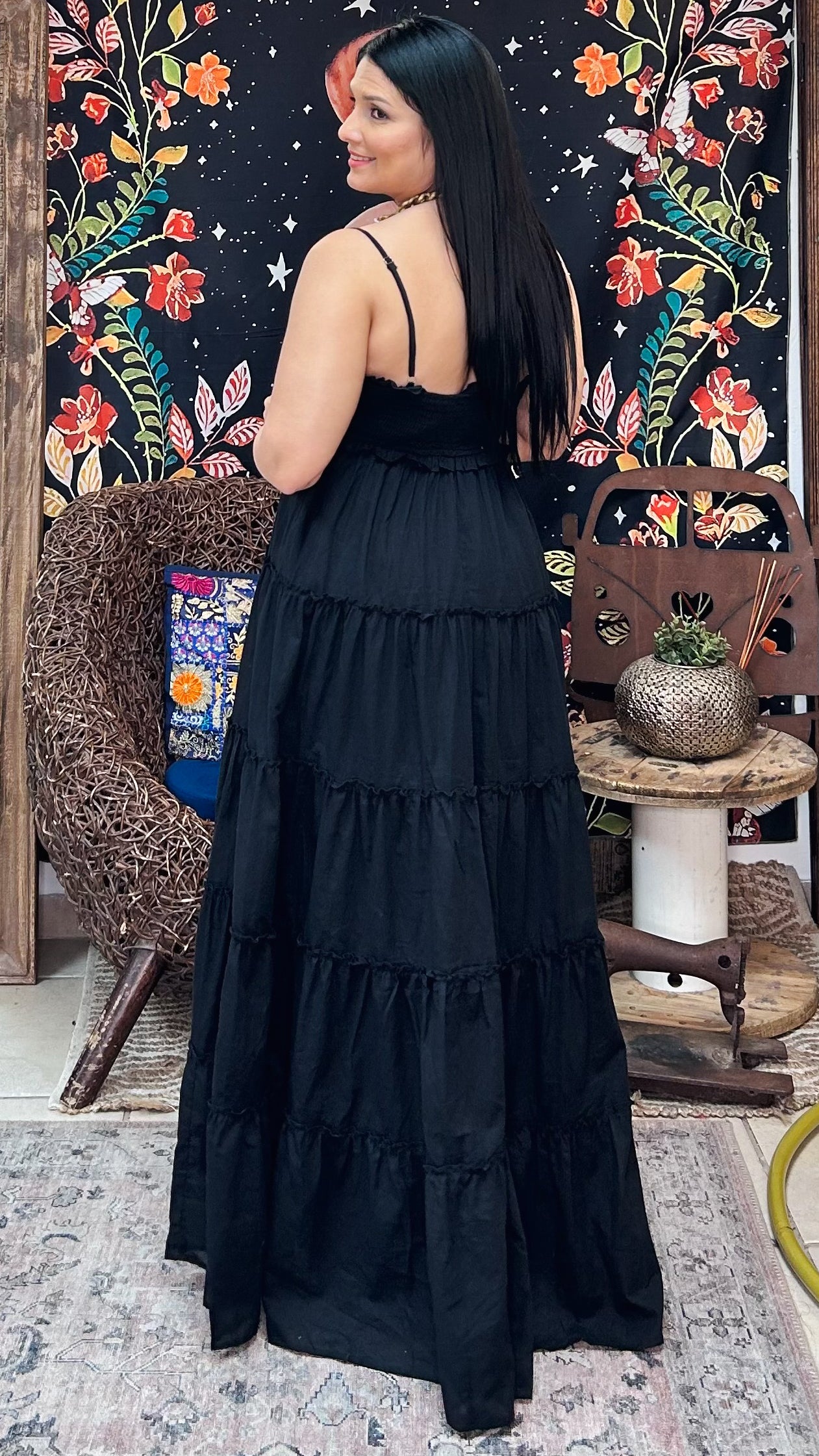 Iris Maxi Dress- Black