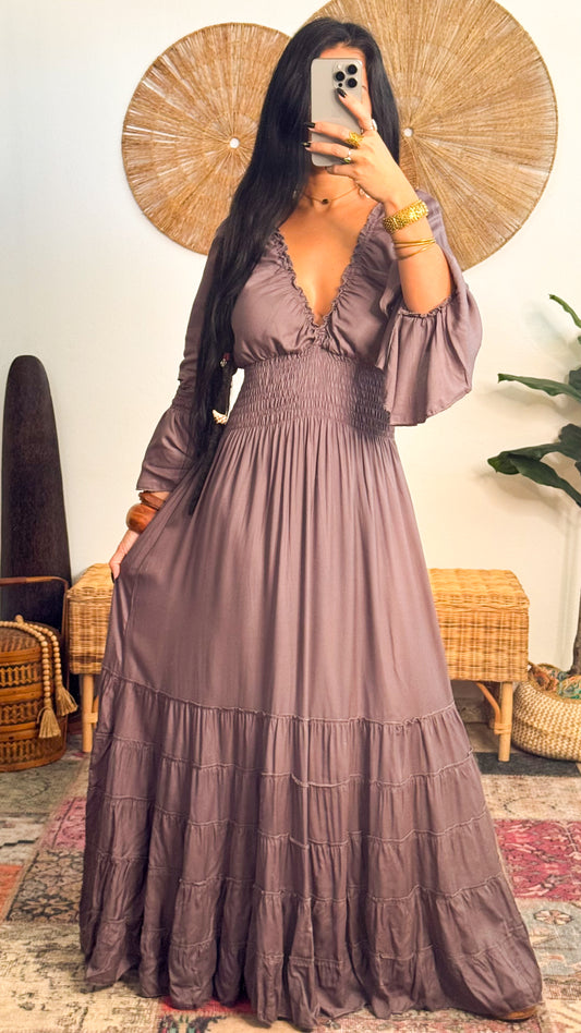 Lilith Maxi Dress-Gray
