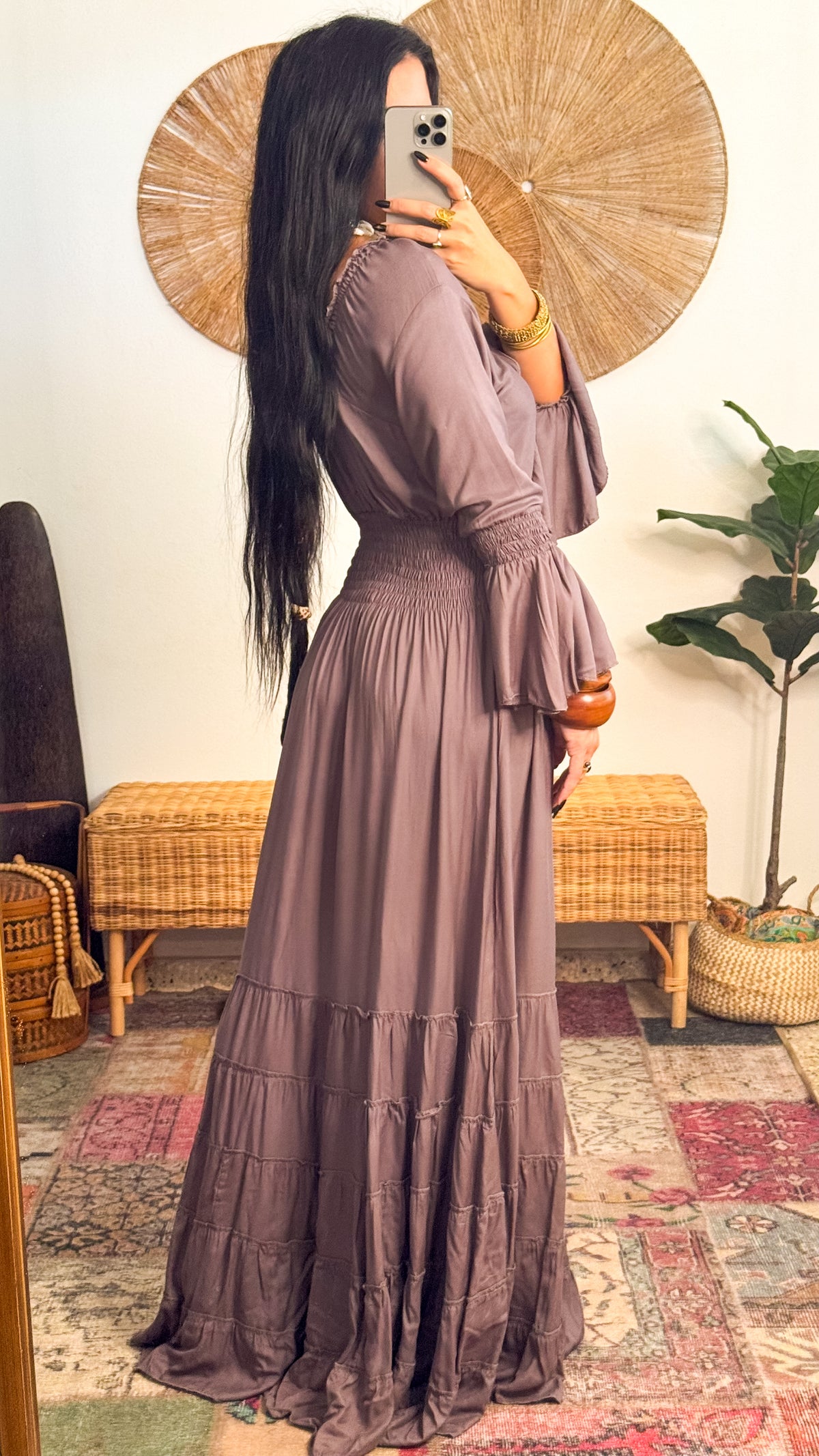 Lilith Maxi Dress-Gray
