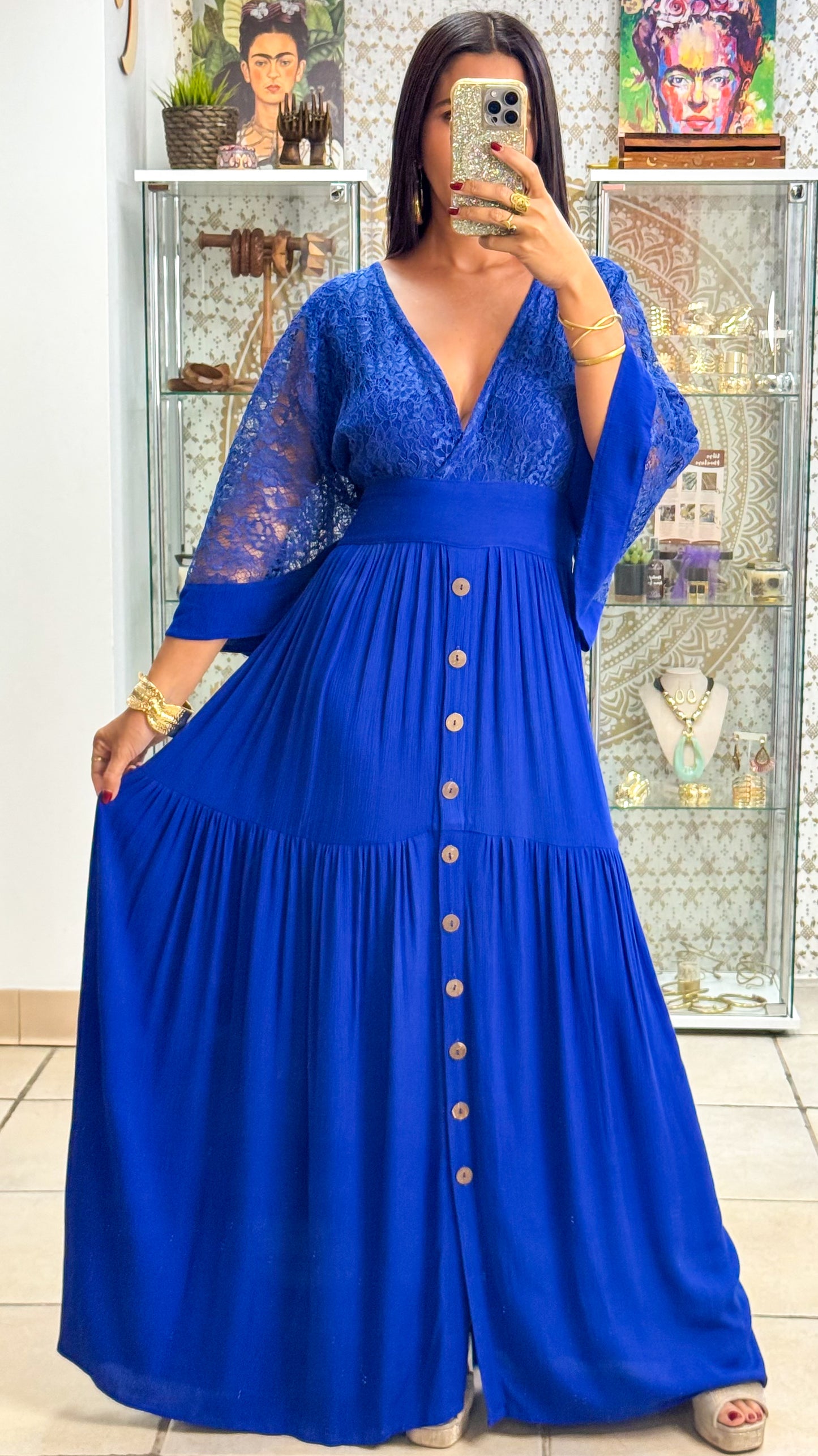 Astraea Maxi Dress- Blue