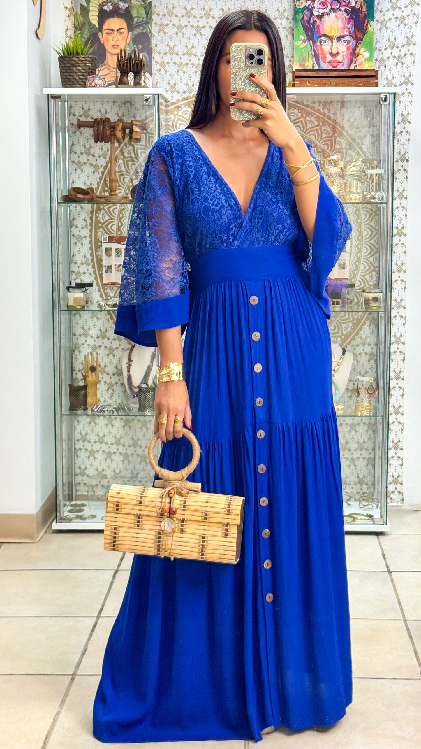 Astraea Maxi Dress- Blue