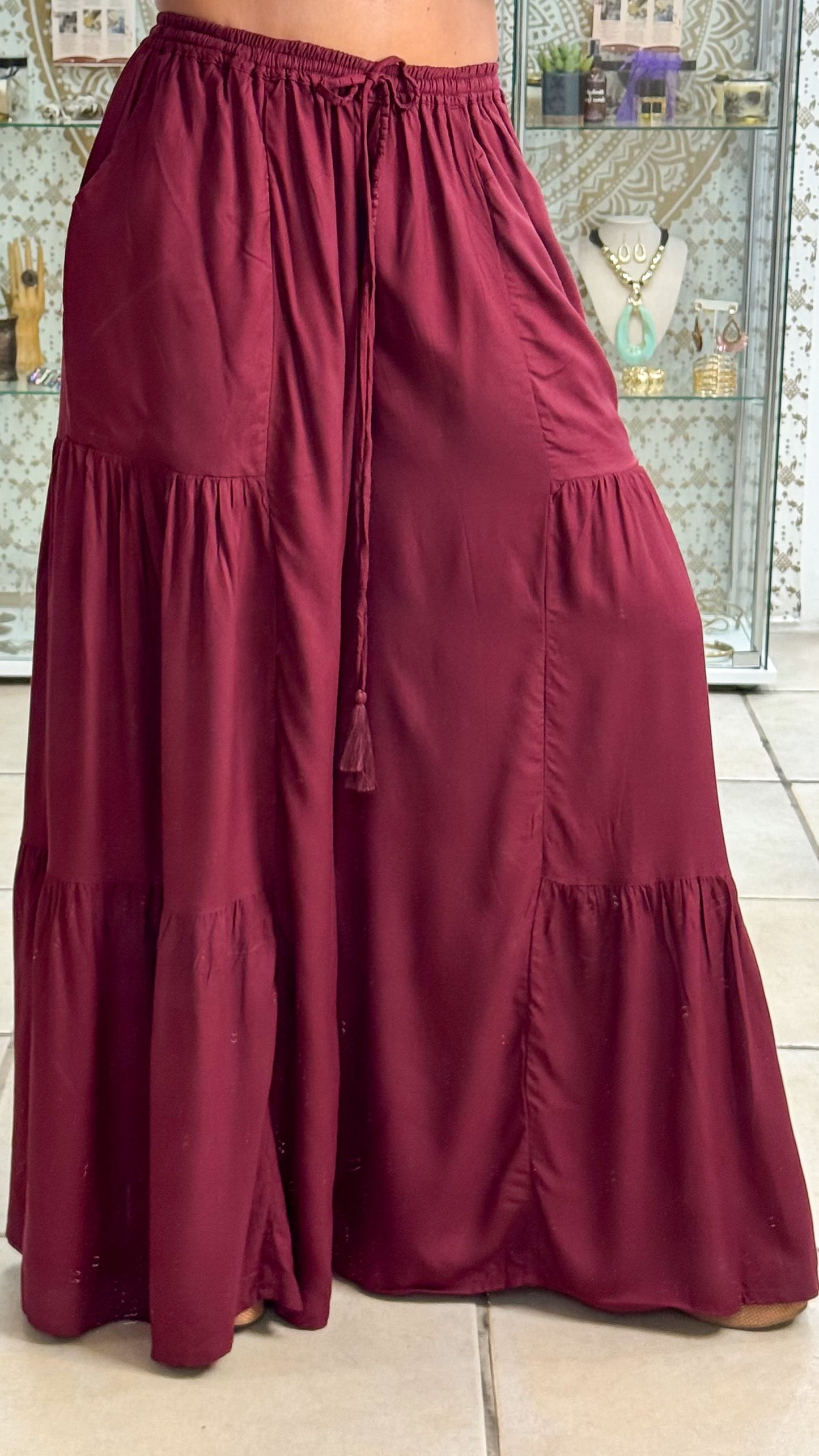 Sasha Pant- Burgundy