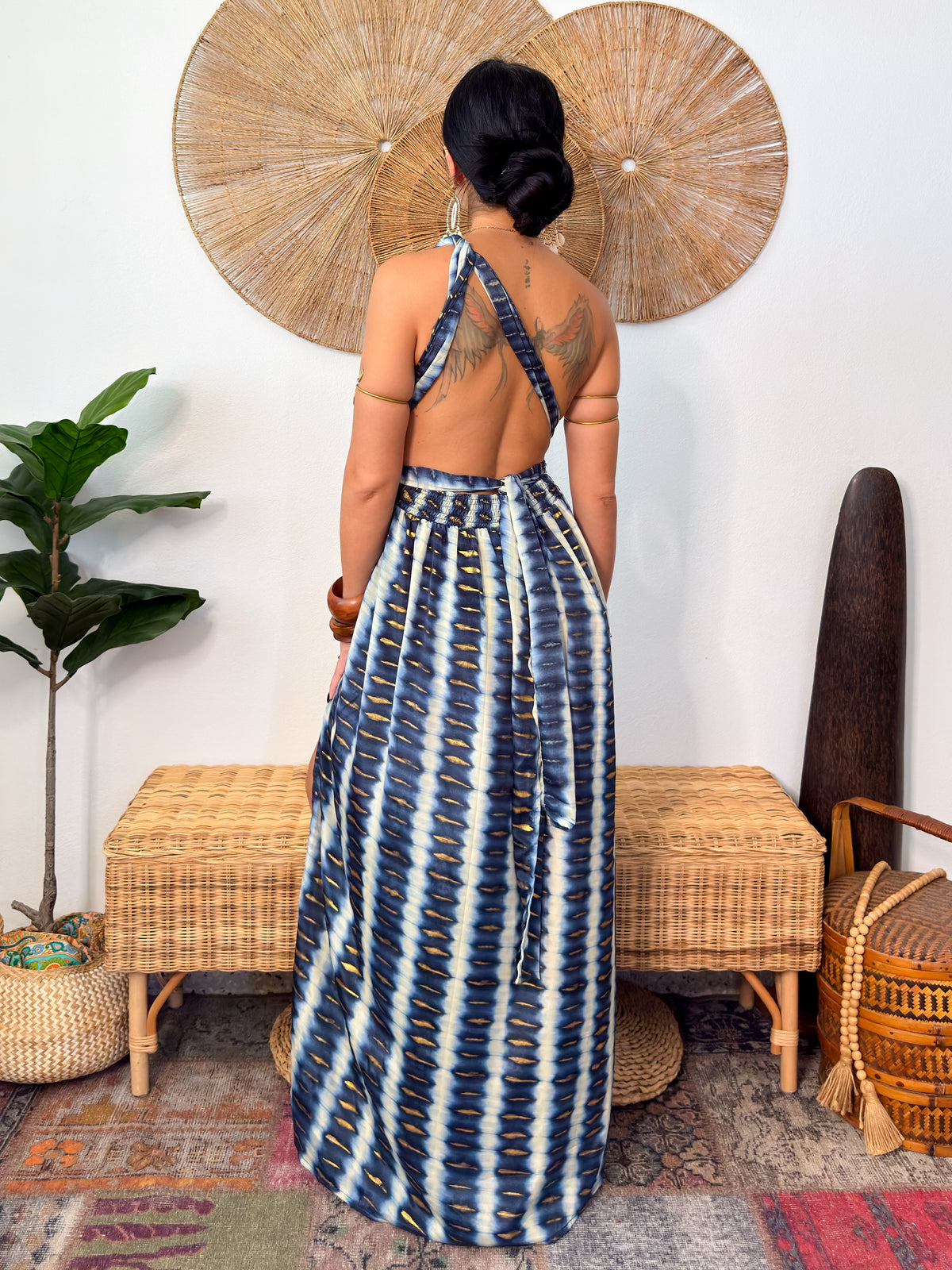 Convertible Maxi Dress- Blue