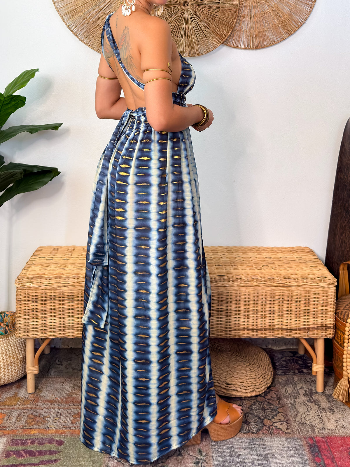 Convertible Maxi Dress- Blue