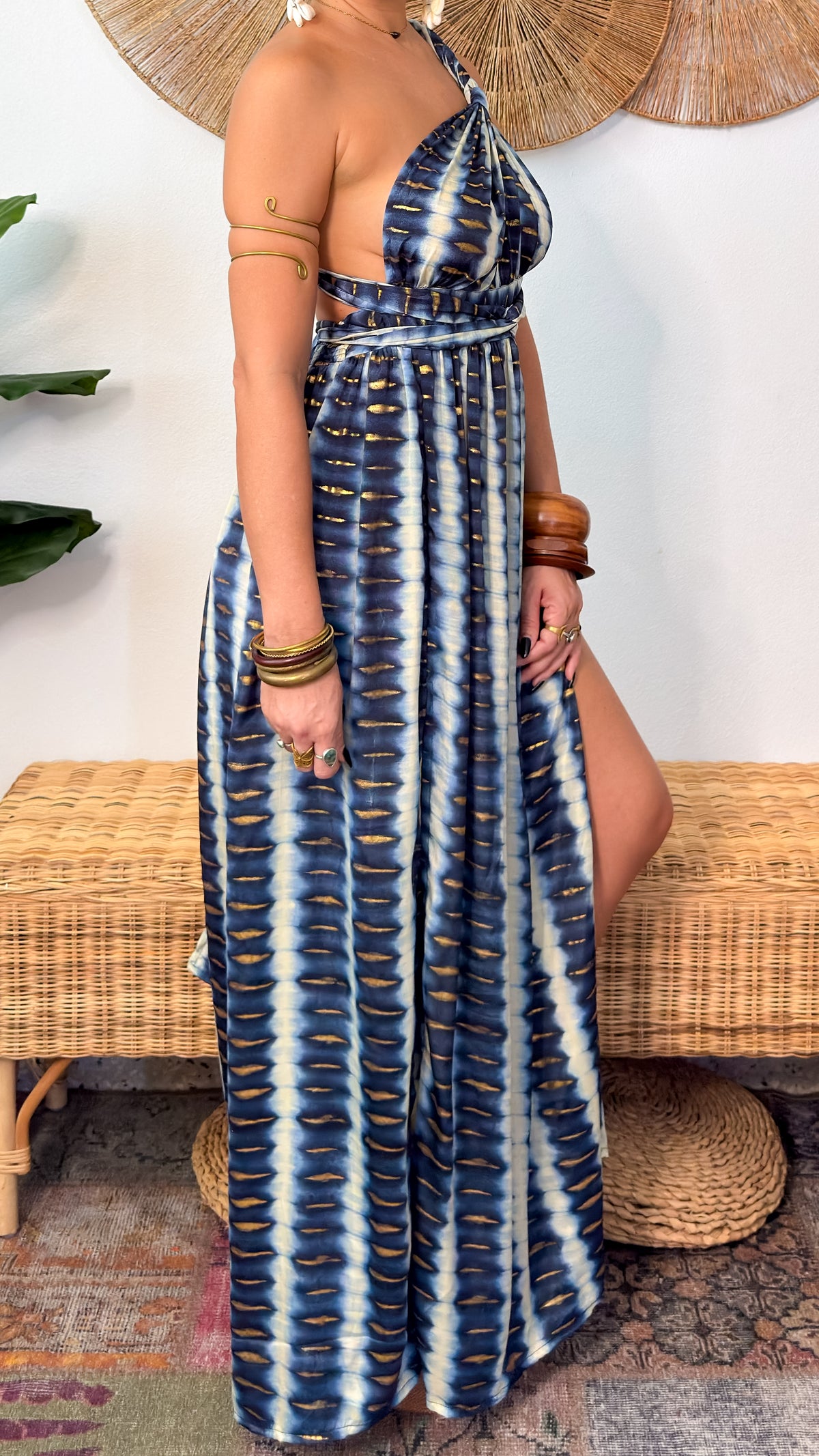 Convertible Maxi Dress- Blue