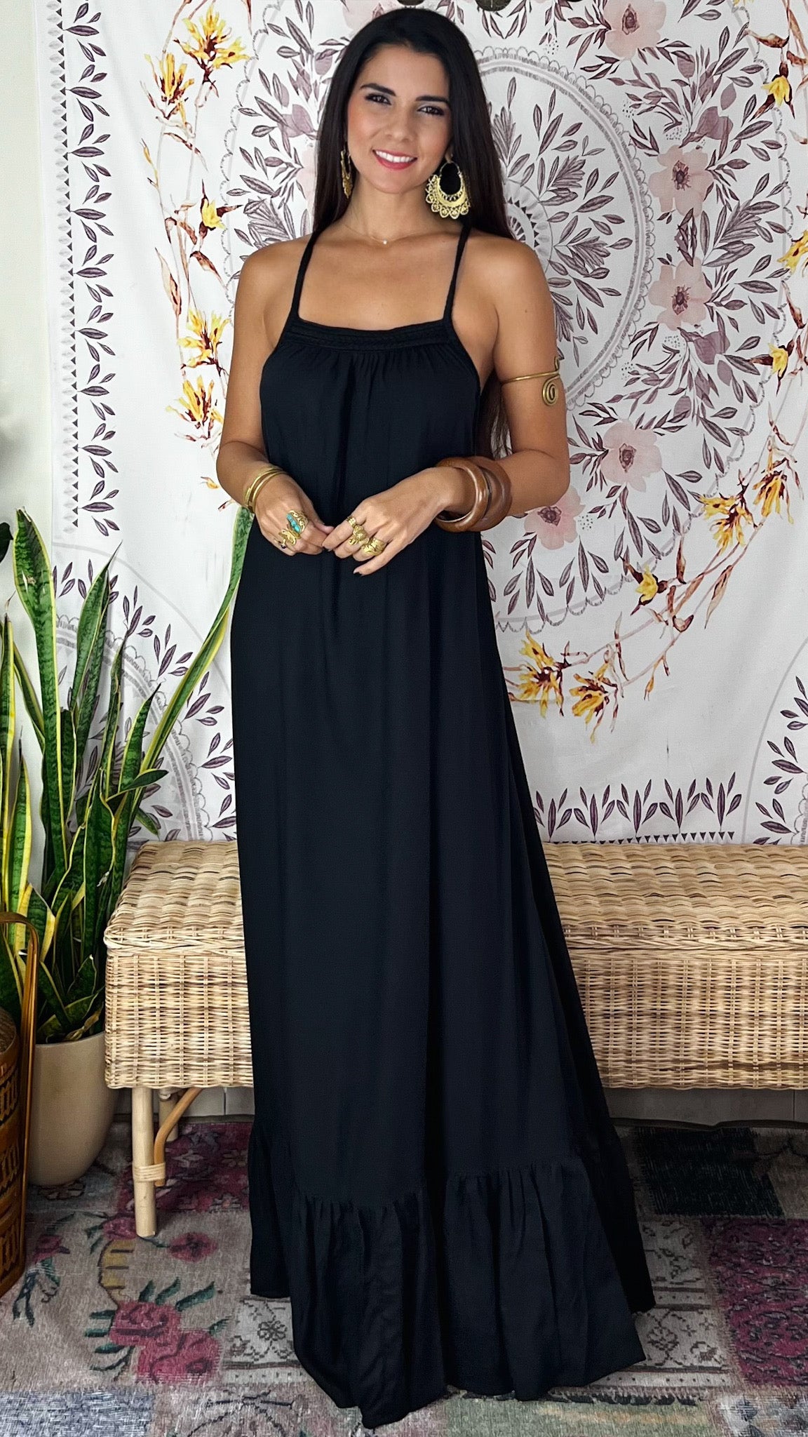 Tahiti Maxi Dress- Black