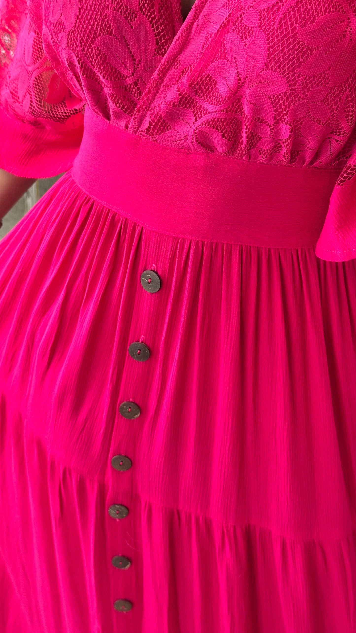 Astraea Maxi Dress- Fushia