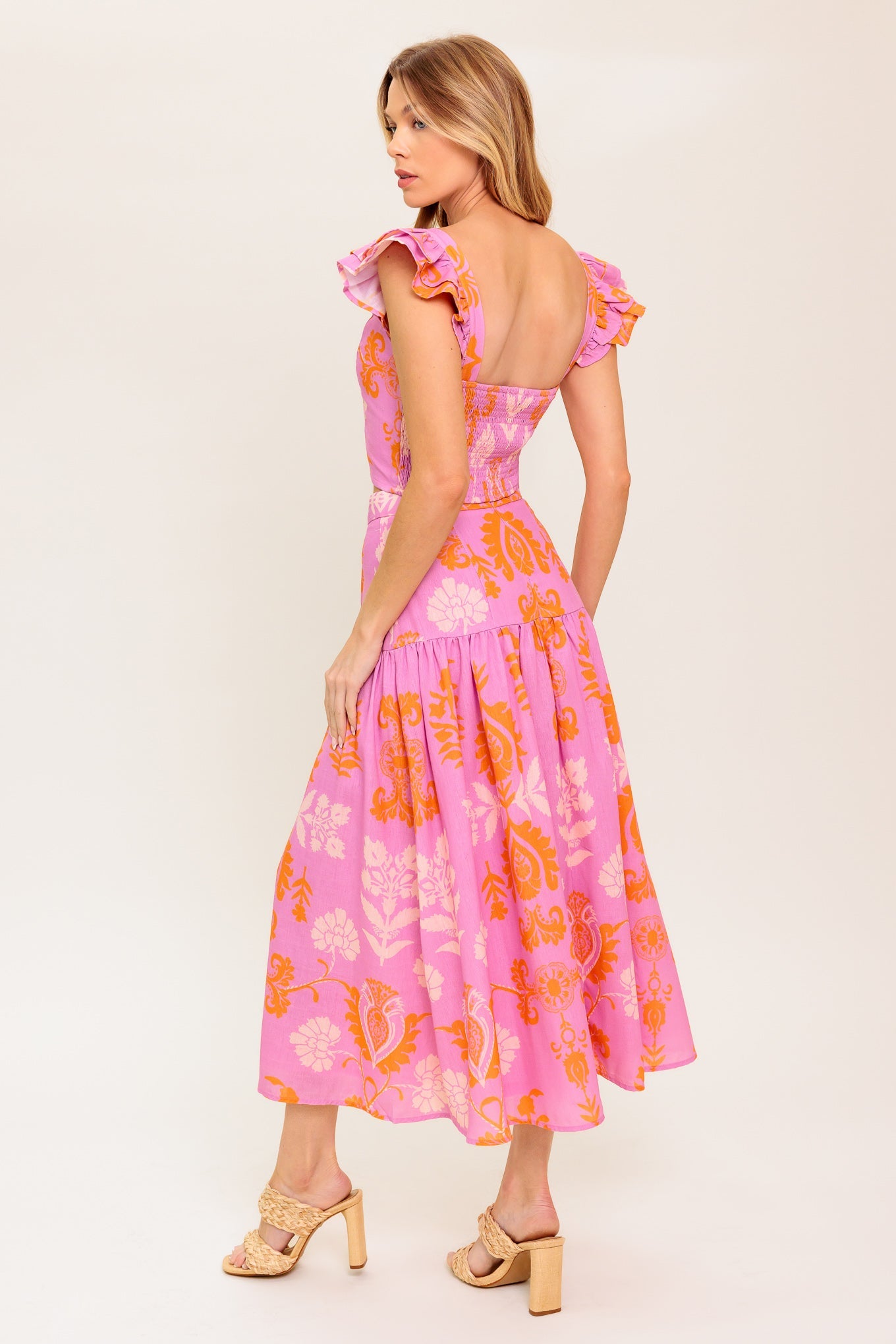 DISTANT SUN WOVEN TOP AND SKIRT SET