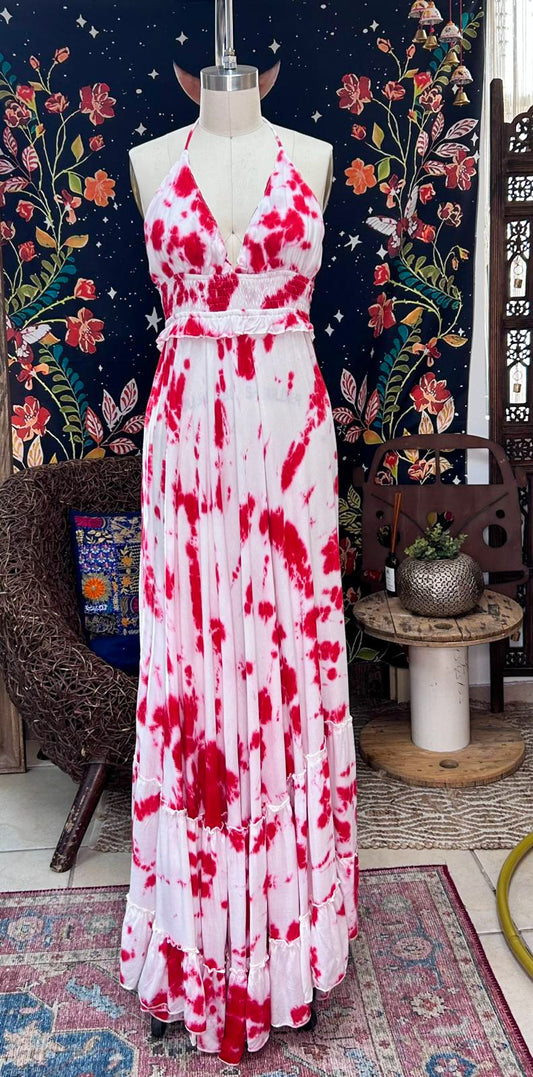 Luna Maxi Dress-Red