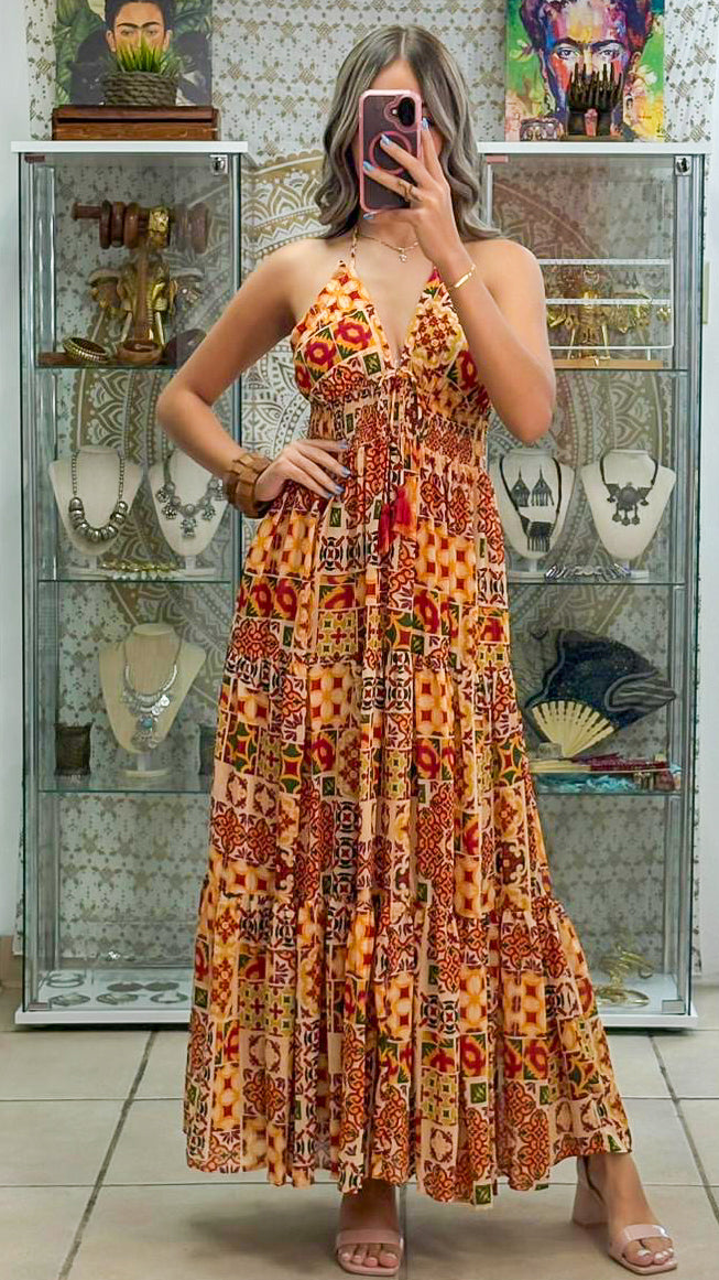 Eloise Dress-Gold
