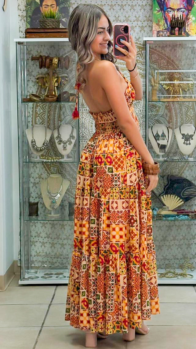 Eloise Dress-Gold