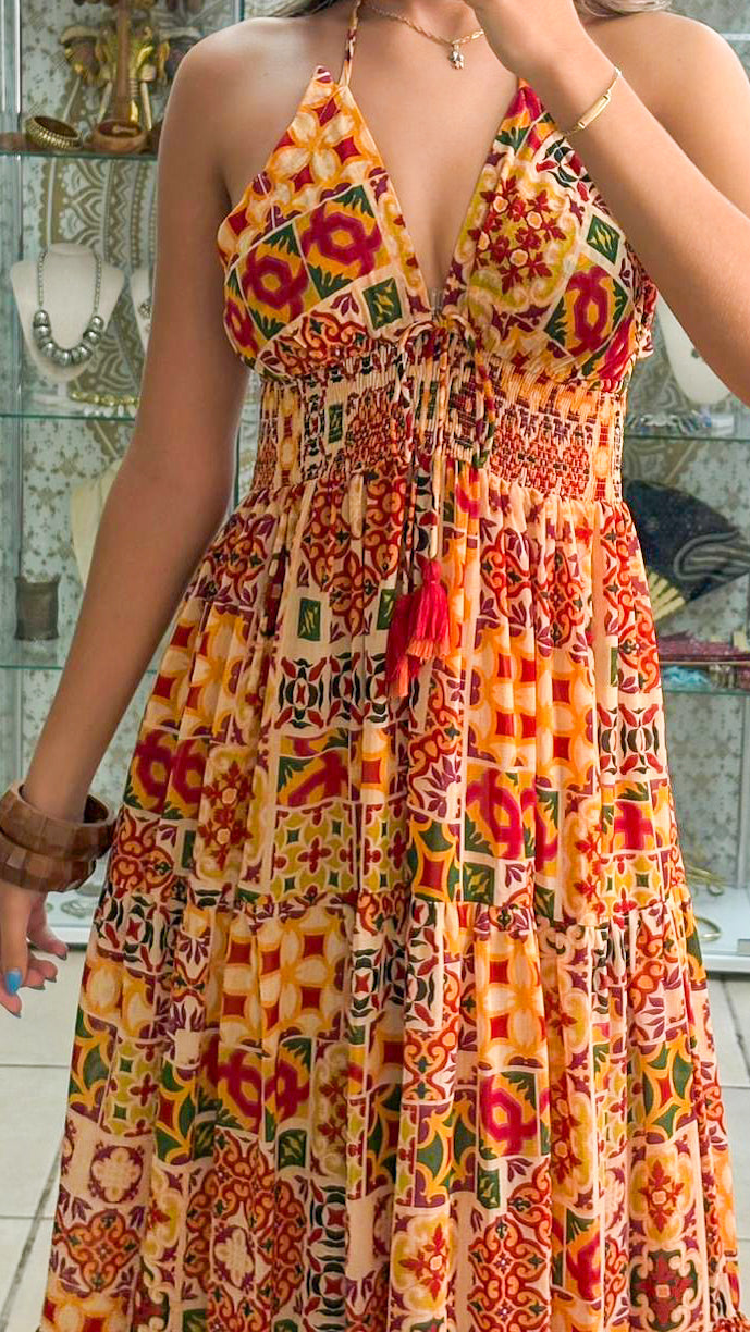 Eloise Dress-Gold