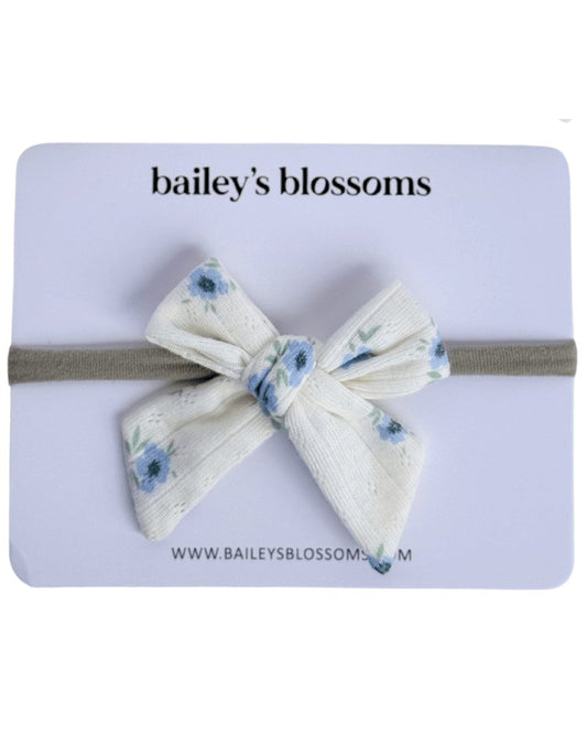 Nylon Bow - Blue Floral